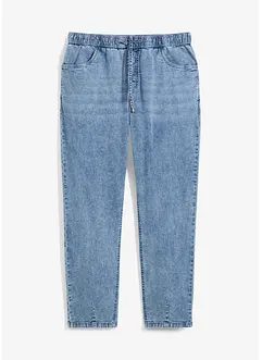 Tunna dra på-jeans i ledig modell, raka ben, bonprix