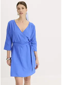 Miniklänning med omlottlook och skärp, bonprix