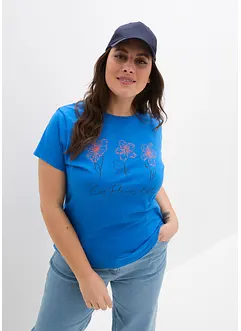 T-shirt i basmodell med tryck (2-pack), bonprix