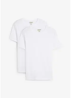 T-shirt i ren ekologisk bomull (2-pack), Slim Fit, bonprix