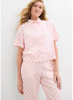 Kortärmad blus, rutig, bonprix