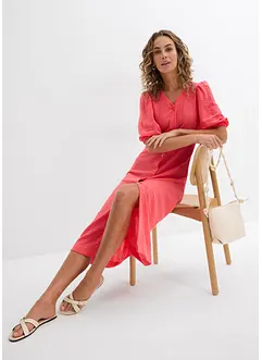 Utställd klänning med puffärmar, bonprix