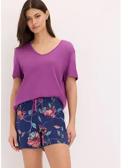 Pyjamas med shorts, med viskos, bonprix