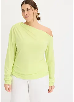 Off-shoulder-topp med rynkning, bonprix
