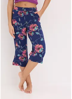 Pyjamasbyxa i culottemodell med sidfickor, med viskos, bonprix