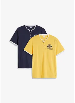 Kortärmad farfarströja med bomull (2-pack), bonprix