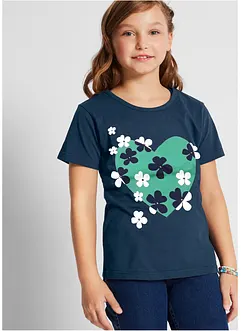 T-shirt för barn (2-pack), ekologisk bomull, bonprix