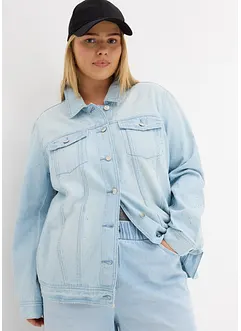 Jeansjacka med strass, bonprix