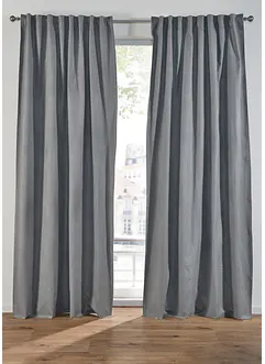 Mörkläggande gardinlängd med återvunnen polyester och struktur (1-pack), bonprix