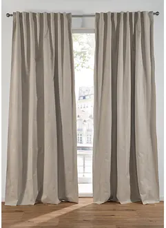 Mörkläggande gardinlängd med återvunnen polyester och struktur (1-pack), bonprix