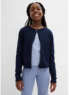 Stickad bolero med glitterstenar för barn, bonprix