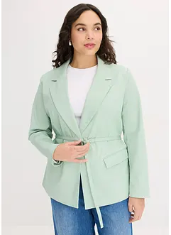 Stretchkavaj i twill med knytskärp, bonprix