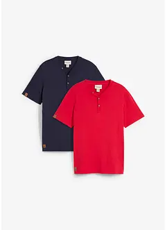 Kortärmad farfarströja i ekologisk bomull (2-pack), bonprix