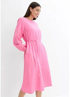 Klänning i muslin med fickor, bonprix