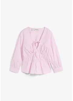 Rynkad blus med elastiska sömmar, bonprix