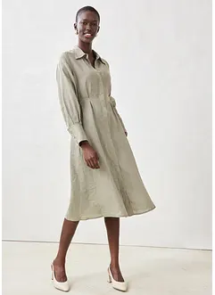 Skjortklänning i rent linne, bonprix