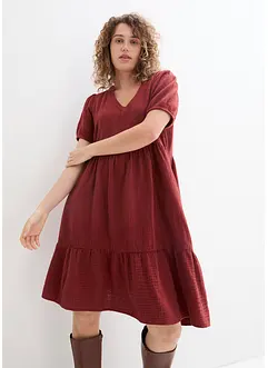 Oversized klänning i bomullsmuslin, bonprix