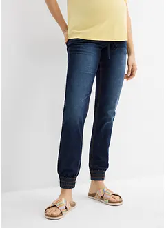 Mammajoggers i denim av ekologisk bomull, bonprix