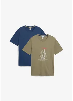 T-shirt i ekologisk bomull (2-pack), bonprix