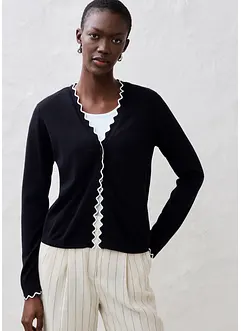 Cardigan med sidenandel, bonprix
