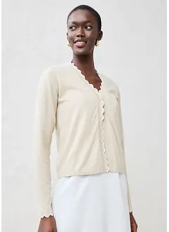 Cardigan med sidenandel, bonprix