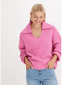 Ribbstickad tröja, bonprix