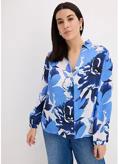 Mönstrad satinblus, bonprix