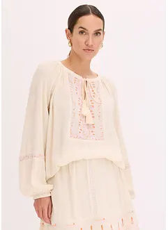 Oversizeblus med broderi, bonprix