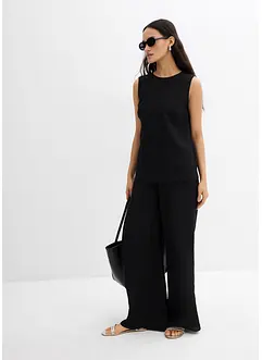 Linne av krinklad viskosmix, bonprix