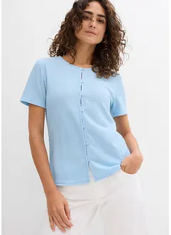 Topp av strukturmaterial och med knappslå, bonprix
