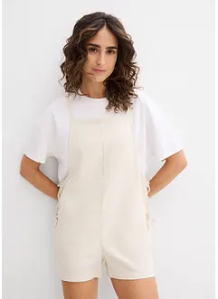 Jumpsuit i kort modell av luftig linnemix, bonprix