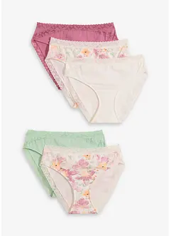 Maxitrosa med ekologisk bomull och spets (5-pack), bonprix