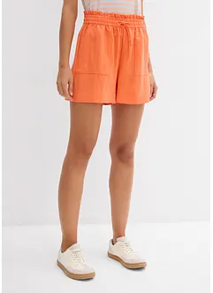 Paperbag-shorts i böljande lyocellmix, bonprix
