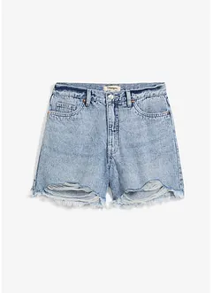 Jeansshorts med stretch och  hög midja, bonprix
