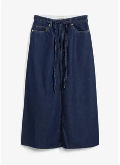 Mellanlång jeanskjol Mid Waist, Super Soft, bonprix