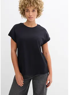 T-shirt av kraftig bomullsjersey med längre bakstycke, bonprix
