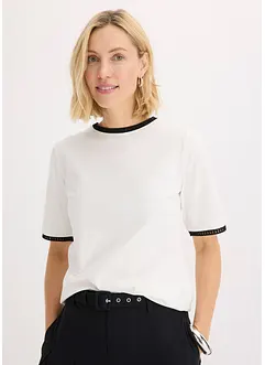 Topp med spetskant, bonprix