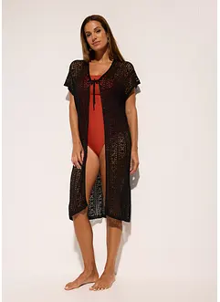 Strandkimono av viskos med virkade effekter, bonprix