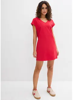 Trikåklänning av ekologisk bomull (2-pack), bonprix