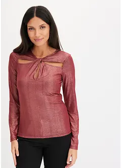 Långärmad topp med cut-outs, bonprix