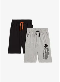 Trikåbermudas för pojkar (2-pack), bonprix