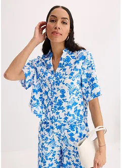 Kortärmad blus i mjuk viskosmix, bonprix