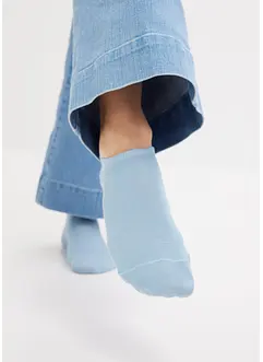 Sneakersstrumpor med ekologisk bomull och silikonband (7-pack), bonprix