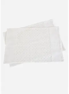 Bordstablett med broderi i ekologisk bomull (2-pack), bonprix