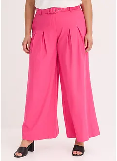 Byxa med gubbveck och skärp (2 delar), bonprix