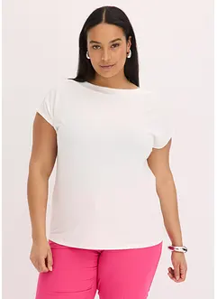 Topp med satindetaljer på axlarna, bonprix