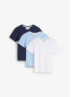 T-shirt för barn (3-pack) i ren bomull, bonprix