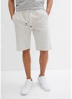 Bermudas med linne, normal passform, bonprix