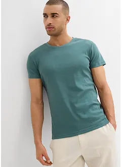 T-shirt i ribbat material, Slim Fit (2-pack), bonprix