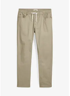 Stretchig dra på-byxa, normal passform, raka ben, bonprix